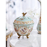 Шкатулка голубого цвета с цветочными орнаментами Blue Garden варинант исполнения - 7 | Loft Concept в Барнауле