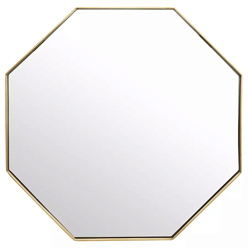 Зеркало золотистое восьмиугольной формы Octagon Золотой Зеркало золотистое восьмиугольной формы Octagon Золотой в Барнауле | Loft Concept