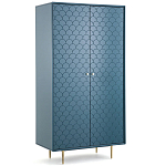 Шкаф двухдверный Scale Ornament Blue Wardrobe варинант исполнения - 2 | Loft Concept в Барнауле