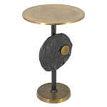 Столик приставной с абстрактным основанием и акцентом в виде золотистого диска Heavenly Space варинант исполнения - 3 | Loft Concept в Барнауле