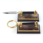 Настольный письменный набор из яшмы и долерита с декором Двуглавый орел Manager Organizer варинант исполнения - 5 | Loft Concept в Барнауле