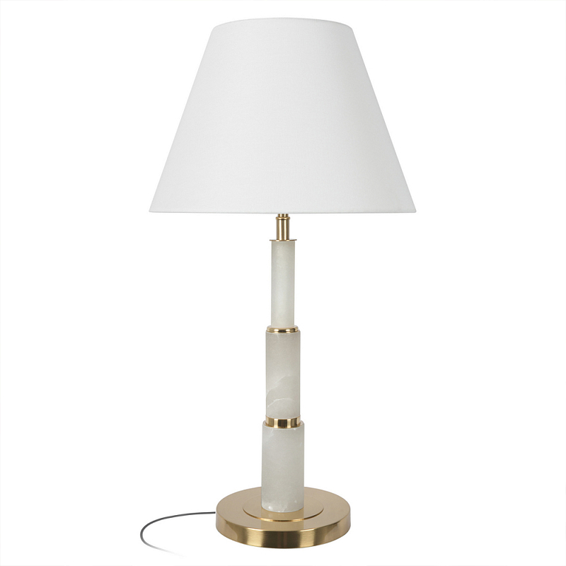 Настольная лампа с белым конусовидным абажуром More Tender Белый Бронза в Барнауле | Loft Concept 