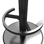 Барный стул вращающийся со спинкой и подлокотниками Douglas Rhombus Черный Велюр варинант исполнения - 5 | Loft Concept в Барнауле