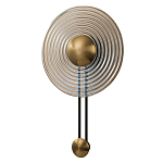 Бра с янтарным стеклянным диском и золотистыми акцентами Savio Glass Disc варинант исполнения - 1 | Loft Concept в Барнауле