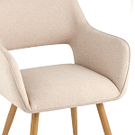 Стул в рогожке бежевого цвета NEASAN STOOL варинант исполнения - 6 | Loft Concept в Барнауле