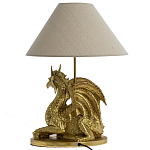 Настольная лампа с абажуром Дракон Golden Dragon Lamp Beige варинант исполнения - 3 | Loft Concept в Барнауле