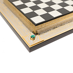 Шахматы из бронзы и натуральных камней Долерит и Мрамор с гравировкой Decorative Thematic Chess варинант исполнения - 4 | Loft Concept в Барнауле