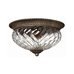 Потолочный светильник с чашеобразным плафоном из толстого волнообразного стекла и широким узорчатым основанием Hinkley варинант исполнения - 1 | Loft Concept в Барнауле