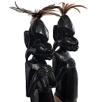 Комплект из 2-х деревянных статуэток Asmat Wooden Statuettes Black варинант исполнения - 3 | Loft Concept в Барнауле