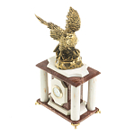 Часы настольные из натурального камня с декором в виде орла Eagle Stone Clock варинант исполнения - 2 | Loft Concept в Барнауле