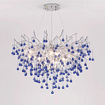 Люстра с синими стеклянными подвесками в форме капель FAIRYTREE Light варинант исполнения - 1 | Loft Concept в Барнауле