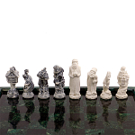 Шахматы Русские сказки с доской из натурального камня Змеевик Decorative Thematic Chess варинант исполнения - 4 | Loft Concept в Барнауле
