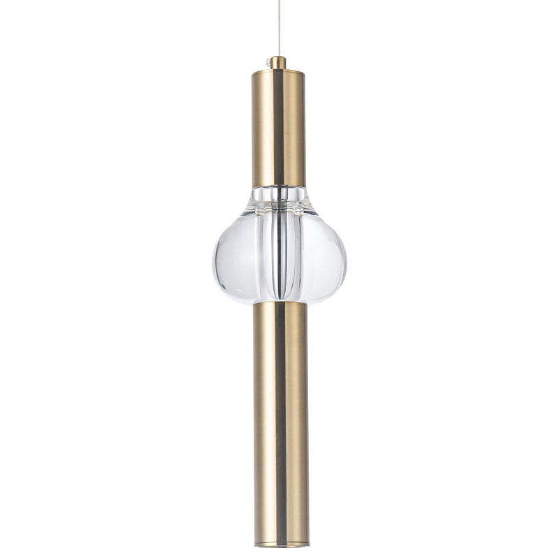 Подвесной светильник Toussaint Metal Tube Light Hanging Lamp Латунь Прозрачный Подвесной светильник Toussaint Metal Tube Light Hanging Lamp Латунь Прозрачный в Барнауле | Loft Concept