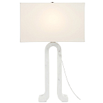 Настольная лампа на арочном корпусе с прямоугольным абажуром One Piece Support варинант исполнения - 2 | Loft Concept в Барнауле