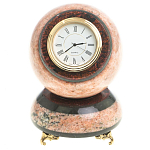 Часы настольные в виде шара из натурального камня Ball Stone Clock варинант исполнения - 1 | Loft Concept в Барнауле