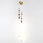 Бра с 2-мя вертикальными акриловыми светодиодными трубками и декоративными шариками PEARLS Suspension варинант исполнения - 1 | Loft Concept в Барнауле