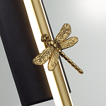 Бра с круглым плафоном из алебастра и бронзовой декоративной стрекозой 65 Alaris  варинант исполнения - 7 | Loft Concept в Барнауле