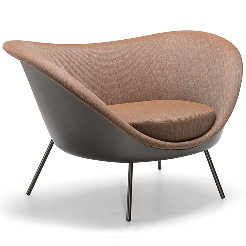 Дизайнерское уличное кресло Gio Ponti D.154.2 Armchair Коричневый Черный в Барнауле | Loft Concept 