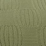 Подушка из хлопка рельефной вязки зеленого цвета Eden Line варинант исполнения - 3 | Loft Concept в Барнауле