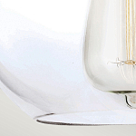 Подвесной светильник цвета никель с прозрачным стеклянным плафоном на цепи Feiss варинант исполнения - 10 | Loft Concept в Барнауле