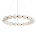 Люстра круглая с матовыми белыми шарами PEARLS Suspension варинант исполнения - 1 | Loft Concept в Барнауле