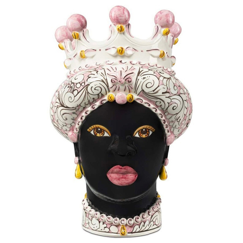 Ваза Vase Moro Lady Ornate Pink Черный Розовый Белый Ваза Vase Moro Lady Ornate Pink Черный Розовый Белый в Барнауле | Loft Concept