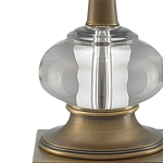 Настольная лампа с хрустальным шаром на корпусе и высоким тканевым абажуром Prism Rod варинант исполнения - 1 | Loft Concept в Барнауле