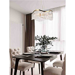 Люстра подвесная волнистой формы с хрустальными подвесками Ludivine Lighting варинант исполнения - 5 | Loft Concept в Барнауле