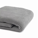 Плед из хлопка серого цвета Waffle Comfort варинант исполнения - 2 | Loft Concept в Барнауле