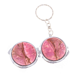 Зеркало брелок складное двухстороннее из натурального камня Родонит Stone Mirrors варинант исполнения - 6 | Loft Concept в Барнауле