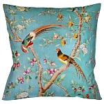 Подушка декоративная с изображением птиц в саду Chinoiserie Birds in the Peach Orchard Cushion варинант исполнения - 1 | Loft Concept в Барнауле