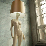 Лампа MANNEQUIN LAMP с абажуром изгибы тела варинант исполнения - 7 | Loft Concept в Барнауле
