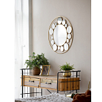 Зеркало настенное с круглыми зеркальными вставками Modern Mirror Space варинант исполнения - 2 | Loft Concept в Барнауле