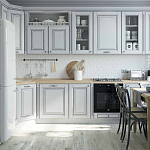 Угловая кухня в стиле Прованс из массива дерева Colombe Provence Kitchen Set варинант исполнения - 1 | Loft Concept в Барнауле