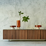 Высокая чаша из янтарного стекла Amber Marble Vase варинант исполнения - 4 | Loft Concept в Барнауле