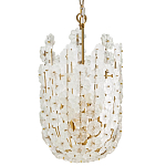 Подвесной светильник декорированный цветами из стекла Lightness of Flowers варинант исполнения - 1 | Loft Concept в Барнауле