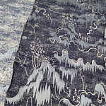 Мебельная ткань Вышивка темно-серый цвет 130 см T2-40 варинант исполнения - 1 | Loft Concept в Барнауле