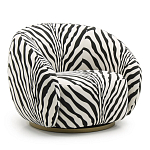 Кресло Bear с принтом Зебра варинант исполнения - 1 | Loft Concept в Барнауле