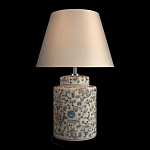 Настольная лампа цилиндрическая с цветочной росписью Lamp Flower Painting варинант исполнения - 3 | Loft Concept в Барнауле