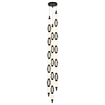 Подвесной светильник светодиодный с белыми сферическими плафонами и декоративными элементами в виде черной сетки HANDLE GRAPE варинант исполнения - 4 | Loft Concept в Барнауле