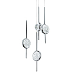 Люстра с 4-мя плафонами из хрустального шара Crystal Bubbles Chrome Hanging Lamp варинант исполнения - 2 | Loft Concept в Барнауле