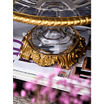 Чаша из прозрачного стекла с бронзовым ободком и фигурками бабочек Eden Garden варинант исполнения - 5 | Loft Concept в Барнауле