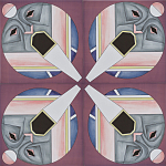 Плитка дизайнерская с узором Маска варинант исполнения - 3 | Loft Concept в Барнауле