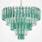 Дизайнерская люстра AQUA Blue Lagoon бирюзовое стекло несколько ярусов варинант исполнения - 1 | Loft Concept в Барнауле