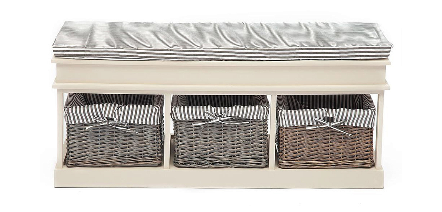 Тумба для обуви Provence Butter White 3 Boxes Тумба для обуви Provence Butter White 3 Boxes - Loft-Concept в Барнауле