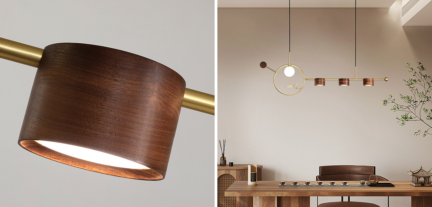 Линейный светильник Metal Wood Ring Leaf Linear Light Линейный светильник Metal Wood Ring Leaf Linear Light - Loft-Concept в Барнауле