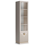 Шкаф-витрина с полками и стеклянной дверкой Satin Furniture варинант исполнения - 1 | Loft Concept в Барнауле