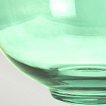 Настольная лампа с шарообразным прозрачным основанием из цветного переработанного стекла и белым цилиндрическим абажуром Elstead Lighting варинант исполнения - 5 | Loft Concept в Барнауле