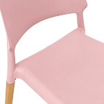 Пластиковый стул на ножках из массива бука Ferret Pink варинант исполнения - 4 | Loft Concept в Барнауле