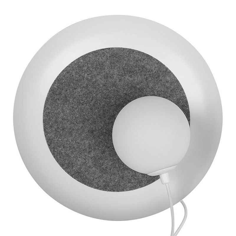 Бра круглое с белым матовым плафоном шарообразной формы Margott Lighting Черный Белый Серый Бра круглое с белым матовым плафоном шарообразной формы Margott Lighting Черный Белый Серый в Барнауле | Loft Concept